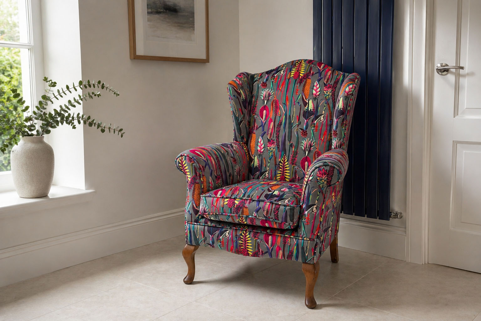 Modern Funky Armchair Reupholstery in Lymington