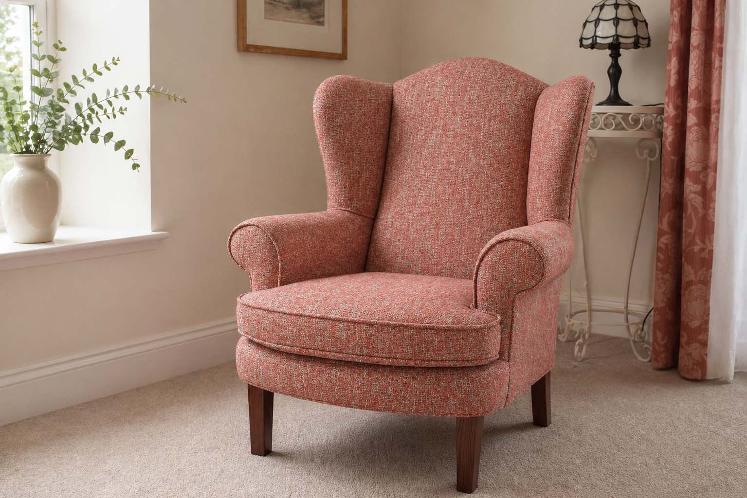 Red Armchair Reupholstery & Modernisation in Barton on Sea
